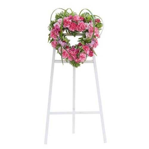 Peaceful Pink Heart Wreath